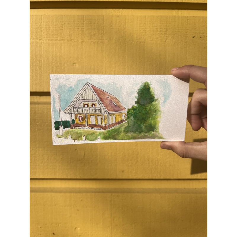 Huisje - Ansichtkaart (7,5cmx14,8cm)