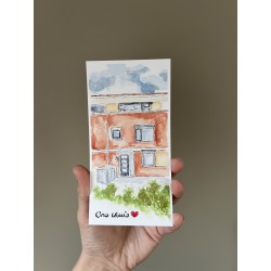 Huisje - Ansichtkaart (7,5cmx14,8cm)